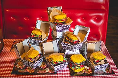 Rainbow Socks - Kobiety Mężczyźni Śmieszne Skarpetki Hamburger Prezent - 2 Pary