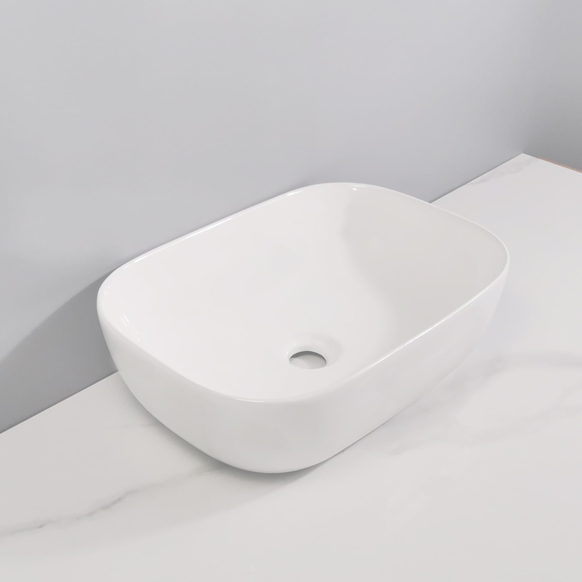 Umywalka Łazienkowa Prosta Ceramiczna Biała Umywalka Nablatowa Ceramiczna Umywalka Łazienkowa Prostokątna Nowoczesna Artystyczna Umywalka Nablatowa Umywalka Nablatow