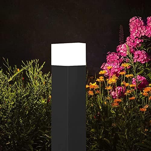 Image of Bollard Outdoor 24 inch Pole Light for Home Decorative Exterior /Outdoor Light /Gate Light /Garden Lamp /Pillar Lamp /Gardner Lights, Grey (Pack of 2).