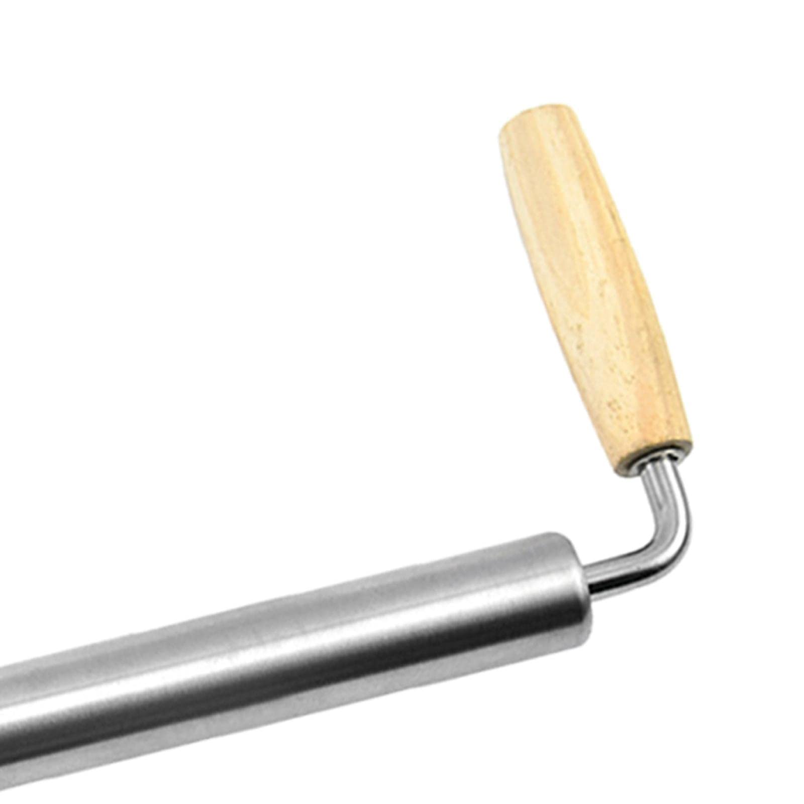 Rouleau à Pâtisserie en Acier Inoxydable avec Manche en Bois, épaisseur Réglable, Revêtement Antiadhésif, Idéal pour La Préparation de Fondant, s