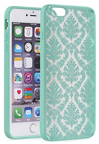 iPhone 6s Case - VENA [TACT Armor] Shock Absorbent Cover Slim Hybrid Armor Case for Apple iPhone 6 (2014) / iPhone 6s (2015) - Damask [Teal]