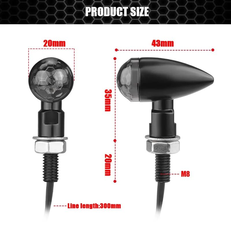 Clignotant Universel Pour Moto Résistant Eau Feux Signalisation Éclairage