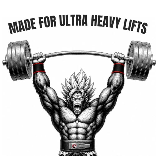 Image of Muscleape Wrist Wraps for Gym | SuperFabric Strength Support Straps for Heavy Lifting, CrossFit & Powerlifting | Adjustable Compression Wrist Support for atheletes- Superb Workout Wrist Stability & Protection. (DaddyKong-Red, 14 Inches)