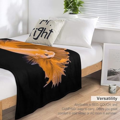Manta de forro polar de pez lucha 130x150 cm suave para sofá 7