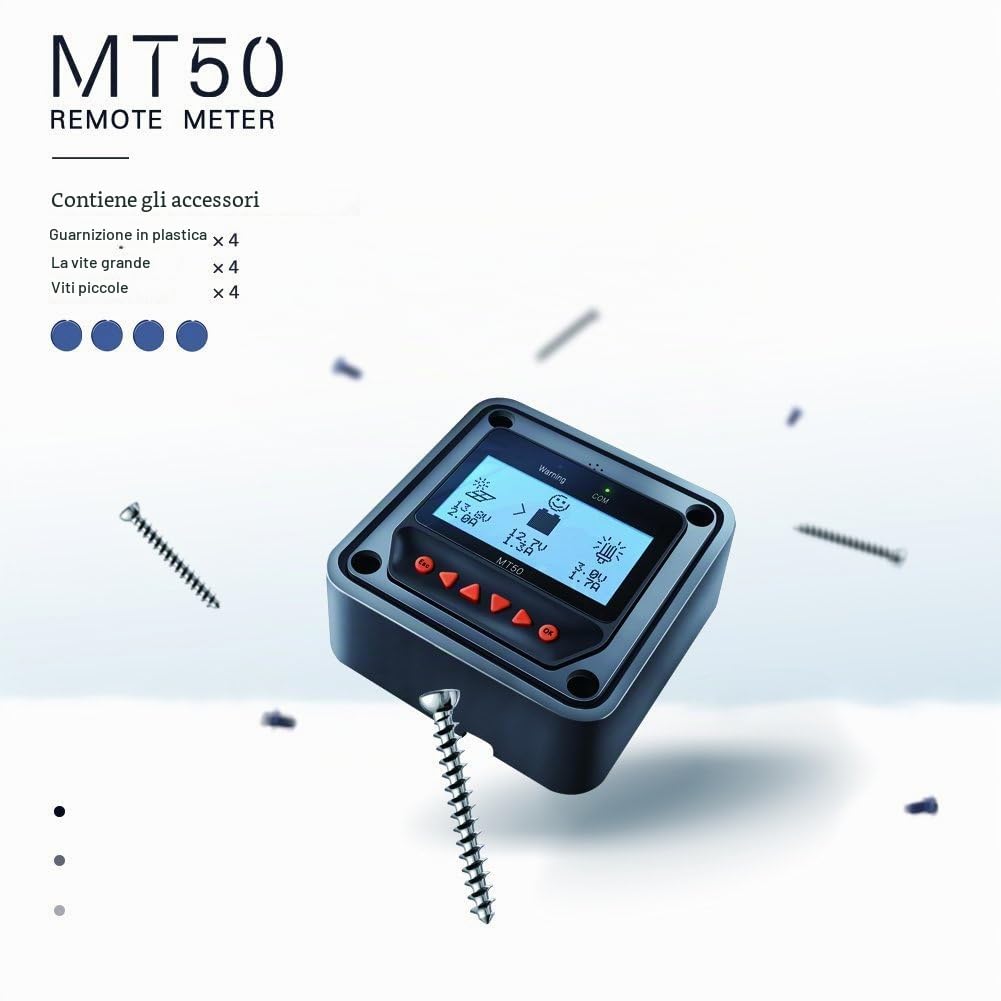EPEVER MT50 Misuratore remoto con display LCD compatibile con controller solare MPPT come Tracer-BN Tracer-AN LS-B LS-BP VS-BN eTracer iTracer