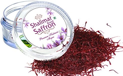 Shalimar Brand Saffron 5grams Certified Grade A1 Premium Kashmir Mogra Kesar 5Packs of 1gram