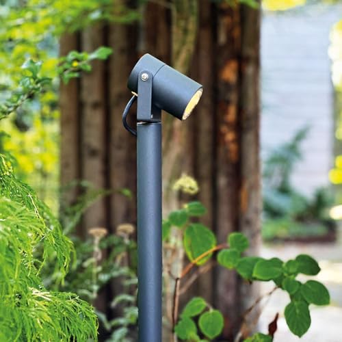 Bolardos de jardín con fuente LED regulable y reemplazable LightsOn Luna65