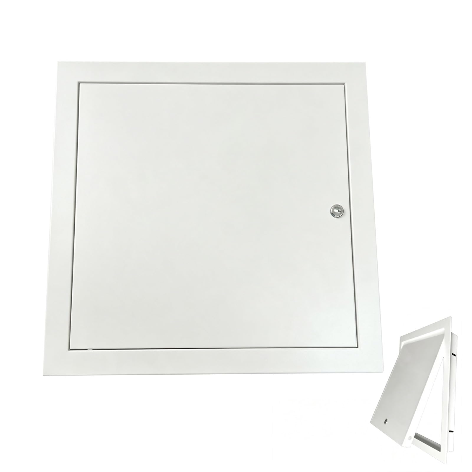 Panel de Acceso en Pared, Marco de Aluminio, Tapa De Registro con Cerradura | Puerta de Inspección, Panel de Acero Galvanizado, Tapa de Revisión para Pasillo de Cocina(50x50cm/20x20in)