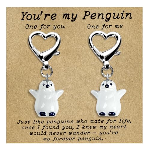Nuyviare You Are My Penguin Keychain – Gift for Her Him, Cute Couple Penguin Keychain for Wife Husband, Anniversary & Wedding Gifts for Couples