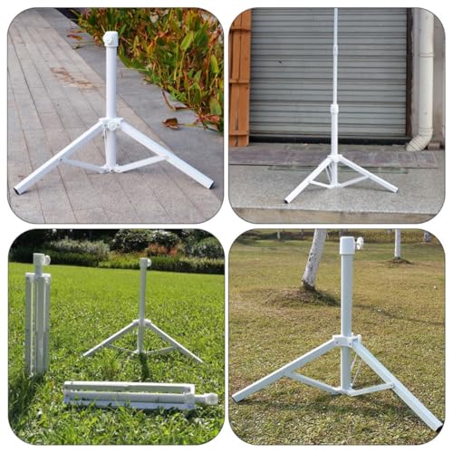 Fixation parasol en fer avec base stable triangulaire anti bascule - 4