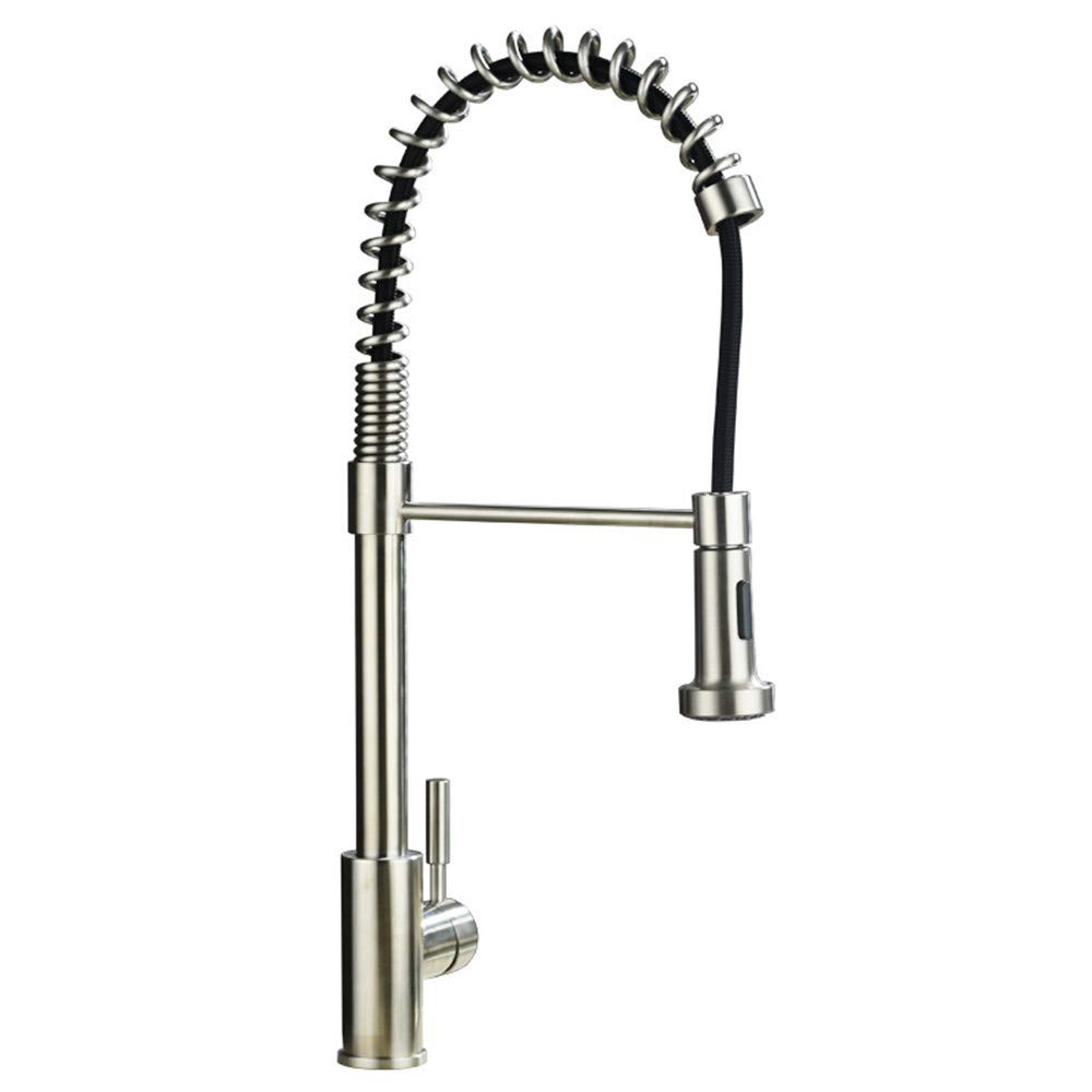 Robinet de cuisine en acier inoxydable pour éliminer les éclaboussures au lavage