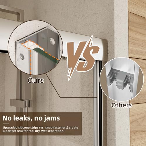 Image of Royal Guard Double Sliding Shower Door,56-60 inch W x 70 inch H,Chrome