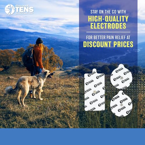 Image of Discount TENS Electrode Pads Compatible with PowerDot 1.0, 12 Pack | Superior gel with metallic grid, long-lasting latex-free hydrogel, flexible comfort, even current flow, strong skin adhesion
