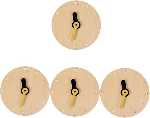 IMIKEYA 4pcs Wooden Wall Clock Decorative Wall Clock Reclaimed Wood Clock Unique Wall Clocks Minimalist Decor Clock Nordic Reloj De Pared Digital