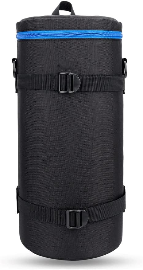 Portable Camera Lens Bag Pouch Case for FE 200-600mm F/5.6-6.3 G OSS Shoulder Backpack SLR (Color : As shown, Size : One size) (Blue One size)