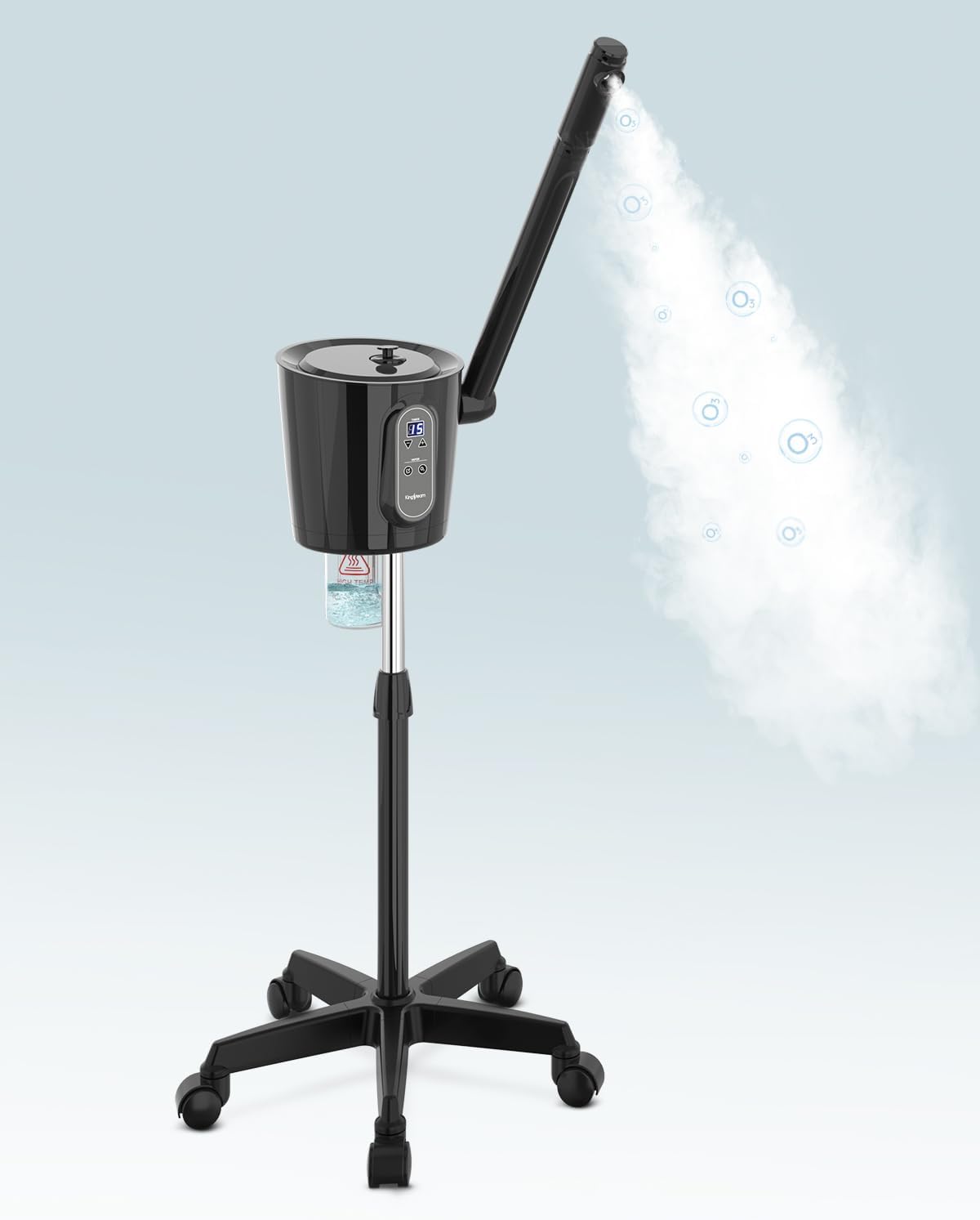 Kingsteam Professional Facial Steamer with Ozone – Ionic Nano Hot Mist Steamer with Large Capacity and 30-Min Timer for Estheticians, Beauty Salons, and Home Skin Care Use Kingsteam Professional Facial Steamer with Ozone – Ionic Nano Hot Mist Steamer with Large Capacity and 30-Min Timer for Estheticians, Beauty Salons, and Home Skin Care Use