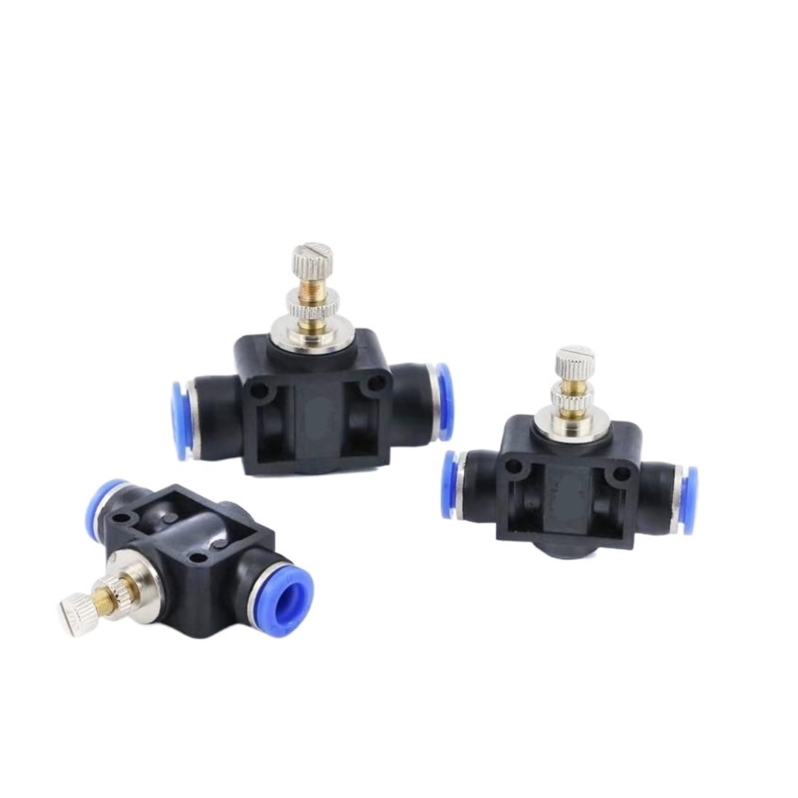 Régulation de vitesse pneumatique précise avec ce robinet à bille SA 12mm enfichable