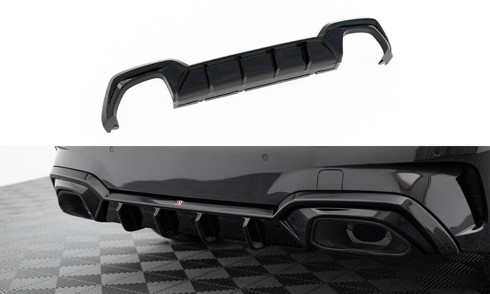 Maxton Design Heckdiffusor für BMW M340i G20 / G21 2018-2022 Hochglanz schwarz