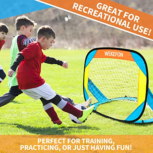 Wekefon Soccer Goal Pop Up Portable Kids Soccer Net For Backyard And Training - Pop-Up Folding Indoor + Outdoor Goals - Easy Assembly And Compact Storage, 1Pack #TOP6