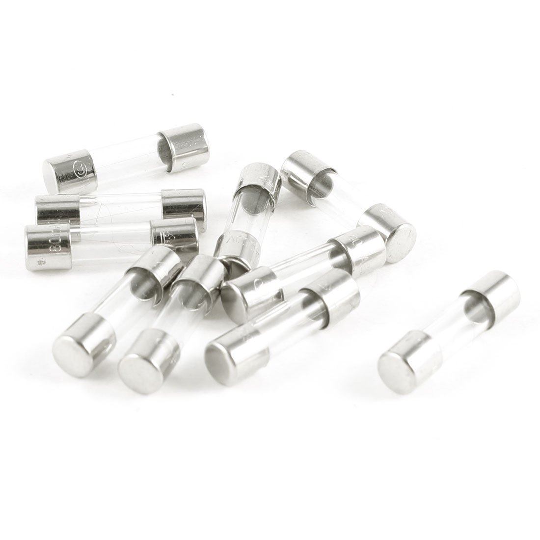 Uxcell Sourcing Map 10 Pcs Fast Blow Type Glass Tube Fuses 5X20mm 250V 80Ma