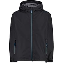 CMP Giacca Pioggia In Poliestere Antistrappo Da Bambini, Giacca Unisex – Bambini e ragazzi, Antracite-Reef, 164