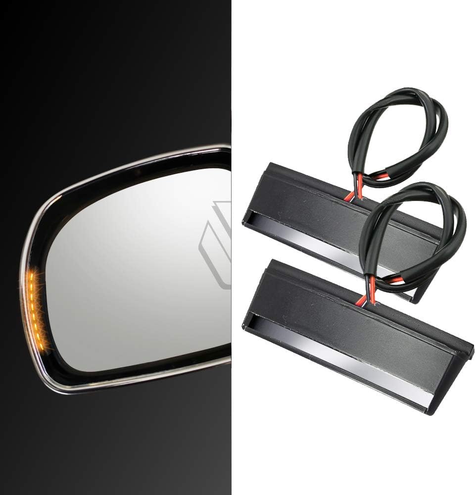 Jaexest Motorcycle Turn Signal LED Side Mirror Lights Case for Honda GOLDWING GL1800 2001-2017