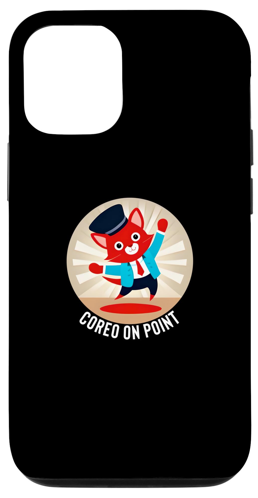iPhone 14 Funny Dancing Cat Coreo on Point Dance Design Case
