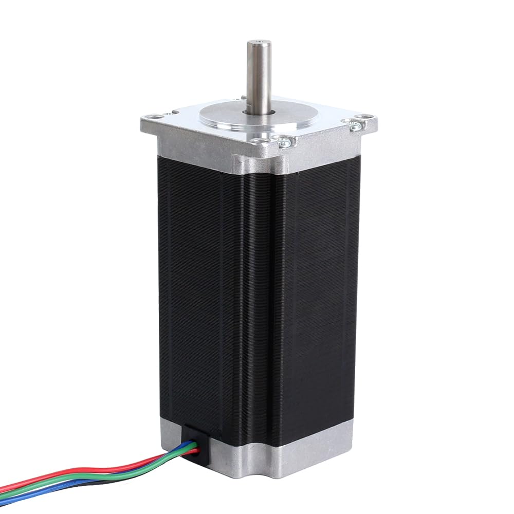 Stepperonline - Motore passo-passo Nema 23, albero da 8 mm, bipolare, 3 Nm (425 oz.in), 4,2 A, 57 x 57 x 113 mm, 4 fili, per macchina di incisione CNC