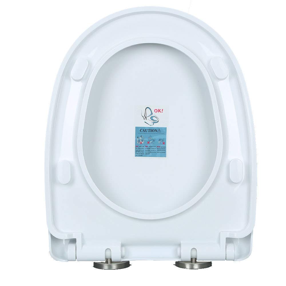 Toilet seat， Toilet Seat Compatible U/V Shape Slow Down Silent Thickened Lid
