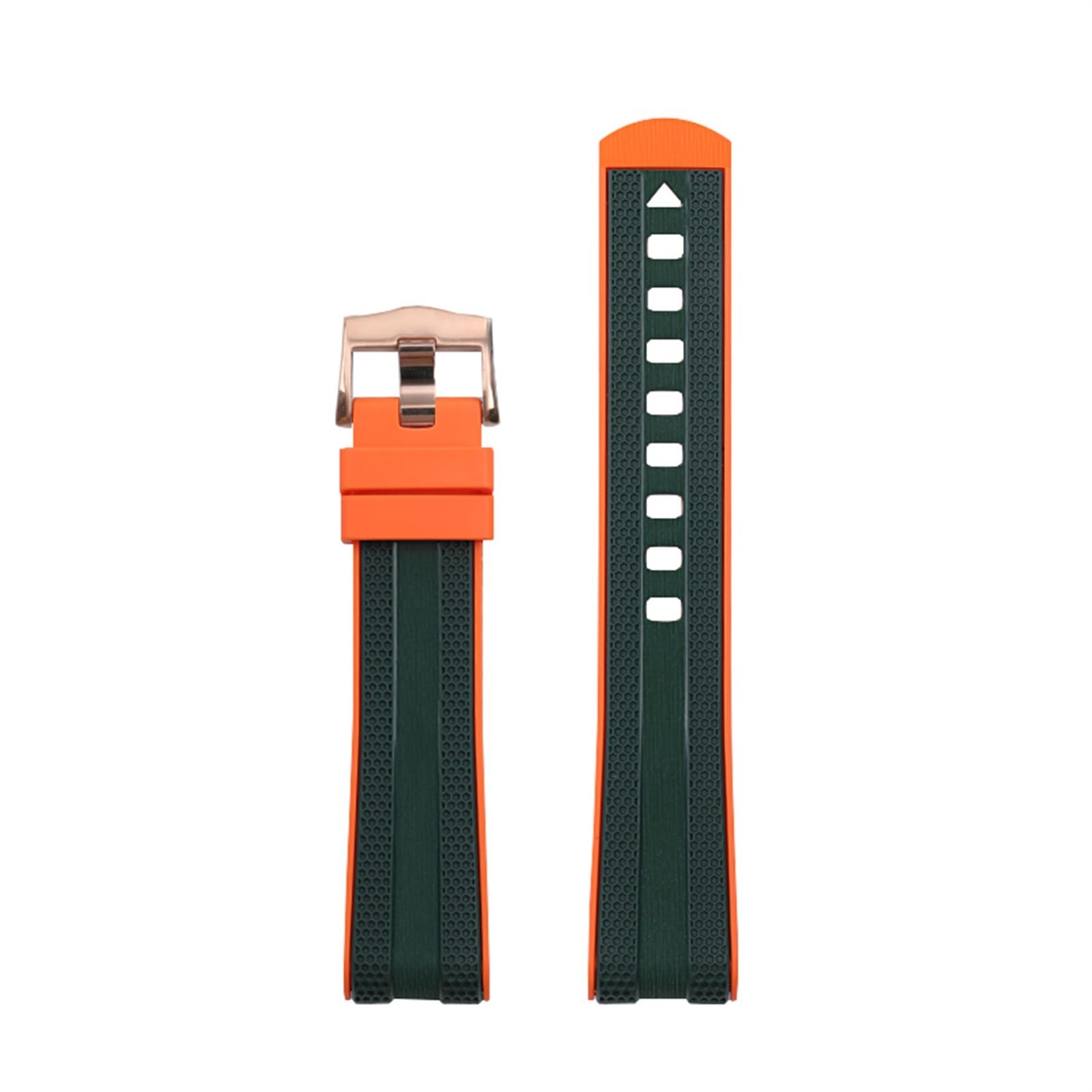 20mm per cinturino Omega Seamaster 300 cinturino con estremità curva cinturino in gomma siliconica liquida a doppio colore cinturino morbido
