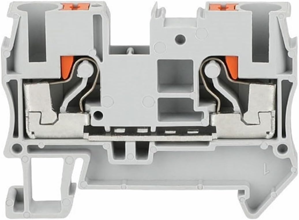 PT6 Push-in Terminal Block Din Rail 6mm² Screwless Spring Feed-Through Connector Wire Electrical Strip PT-6 PT 6