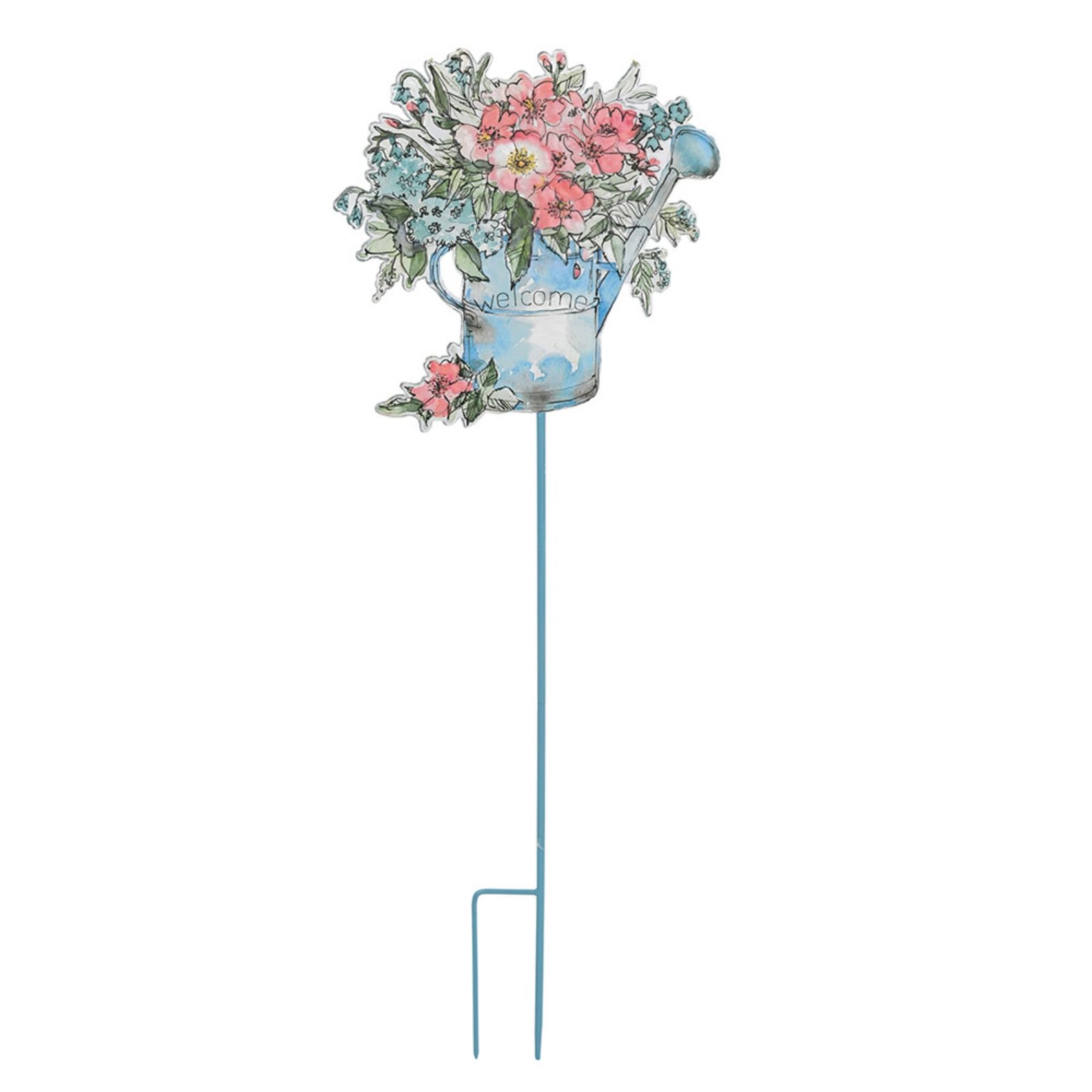 Asta Decorativa con Gancio Decorativo Giardino Stabile Decorazione per Appassionati di Giardinaggio, Blu
