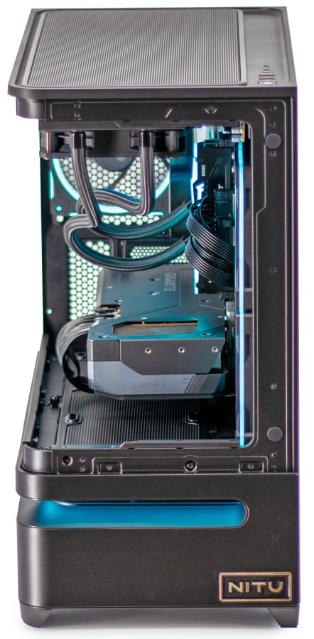 NITU Gaming PC | AMD Ryzen 7-9700X + RX 9070 XT 16 GB | 32 GB DDR5 | SSD NVMe 2 TB | Windows 11 Home | PC Gamer 1440p/4K Raytracing | 750W Gold | Unità Centrale ad Alte Prestazioni