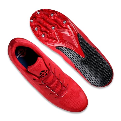 Image of NIVIA SPIRIT 2.0 Track & Field Shoes for Men | Athletic Track Shoes with Spikes | Perfect for Sprints, Long Jump, and Discus | Run Like a Star, Shine Like a Champion | Available in Dynamic Red & Royal Blue