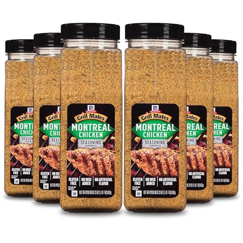 Image of McCormick Grill Mates Montreal Chicken Seasoning, 23 oz (Pack of 6) - Six 23 Ounce Containers of Chicken Seasoning With Blend of Garlic, Onion, Black and Red Pepper and Paprika for Meats and Seafood