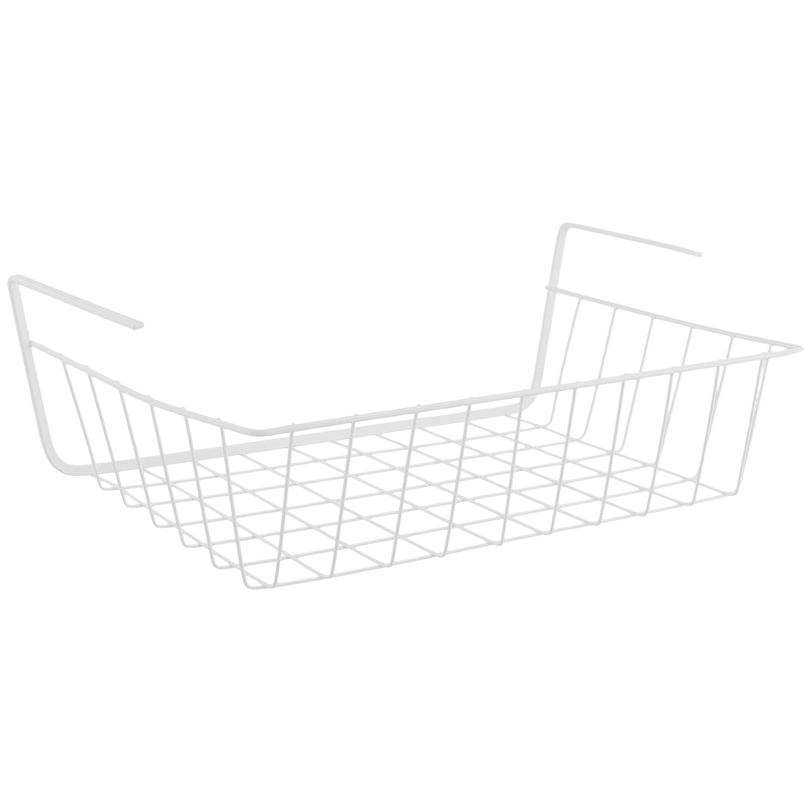 FUNSUEI Lot de 5 tiroir suspendu sous étagère 34 x 22 x 11,5 cm en fil métallique blanc panier rangement cuisine