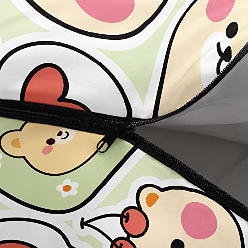 Bolsa de dormir Datura home para niños, diseño de oso caricatura, ligera, cálida, impermeable, resistente al frío para camping y senderismo (Oso 32"x90") miniatura 5