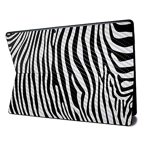 Image of MightySkins Carbon Fiber Skin for Microsoft Surface Pro X - Black Zebra | Textured Carbon Fiber Finish | Easy to Apply, Remove, and Change Styles | Made in The USA