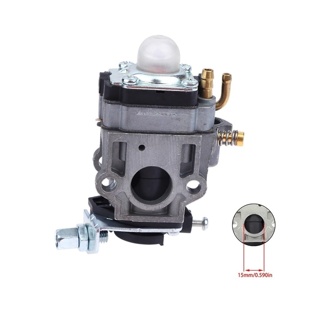 Carburador de 11 mm/15 mm for desbrozadora de setos de 2 Tiempos (22 cc-52 CC), Ajuste Universal, Pieza de Repuesto for Motosierra.(A2)
