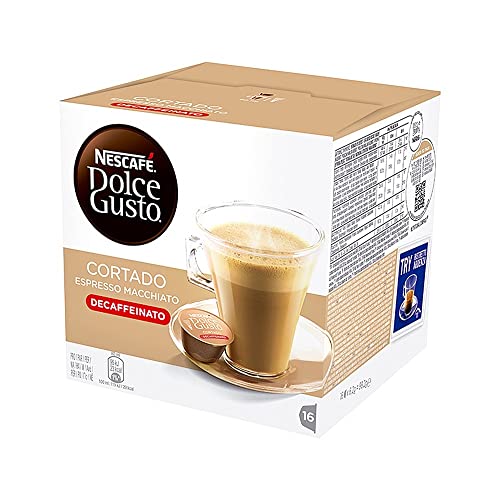 Nescafé Dolce Gusto Cortado Espresso Macchiato Decaffeinato, Confezione Da 16