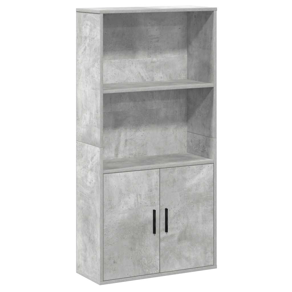 Generisch Bücherregal Betongrau 60x24x120 cm Holzwerkstoff,Möbel,Regalsysteme,Bücherregale Bücherschränke-860421