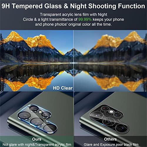 [3+3 Pack] For Samsung Galaxy S23 Ultra Screen Protector [Not Glass], With 3 Pack Glass Camera Lens Screen Protector For S23 Ultra #TOP3