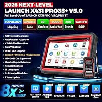 Launch X431 PRO3S+ V5.0 OBD2 Diagnosegerät OE-Level voll System Scanner mit ECU Codierung, Bidirektionaler Steuerung, FCA Diagnosegerät Auto mit 55+ Reset Service,ABS, Öl, EPB, DPF, BMS, SAS usw – Ansicht 2