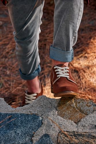 Image of CALTO Men's Invisible Height Increasing Elevator Shoes - Terracotta Brown Lace-up Premium Leather Casual Derby - 3 Inches Taller - J1313 - Size 6 D(M) US