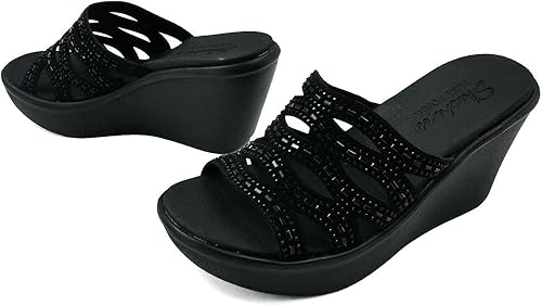 Amazon スケッチャーズ 厚底 ウェッジソール サンダル レディース Skechers スケッチャーズ ファッション サンダル