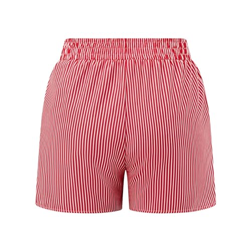 Image of Women Pajamas Shorts Micro Boxer Shorts Y2K Cute Gingham Sleep Lounge Shorts Checkered Plaid Button Pj Mini Shorts