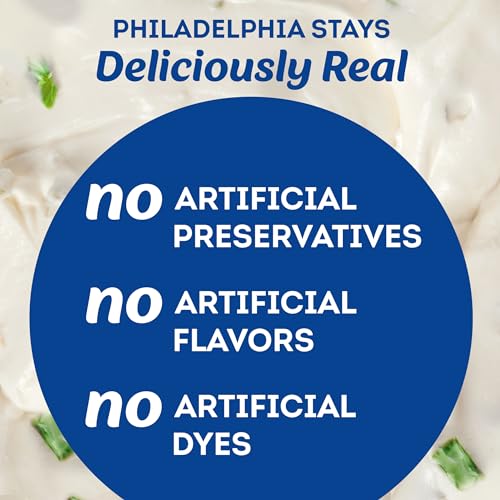 Philadelphia Flavored Cream Cheese Spread, 1 Tub, for Smooth, Spreadable Mornings, Chive & Onion, No Artificial Preservatives, Flavors or Dyes, 7.5 oz