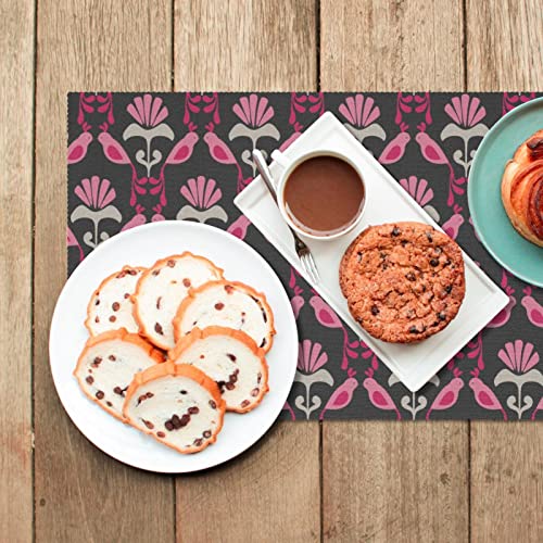 Sets de table motif oiseau de paradis antidérapants pour repas - 7