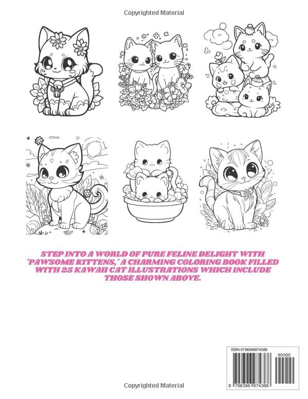 Miniatura 2 de Pawsome Kittens A Kawaii Cat Coloring Book
