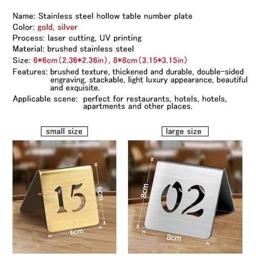 Tarjetas de mesa de doble cara plateadas para bodas elegantes y cenas 7